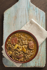 Lentils in bowl