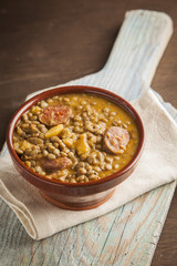 Lentils in bowl