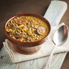 Lentils in bowl