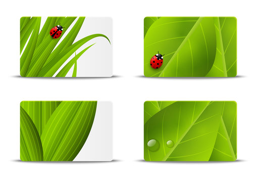 Set of vector business cards