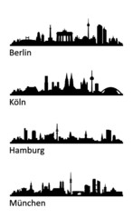 Skyline Berlin Köln Hamburg München © SimpLine