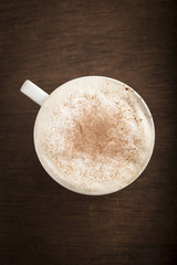 Cappuccino cup of coffee