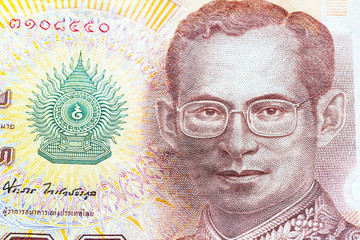 King of Thailand, Bhumibol Adulyadej on the banknote