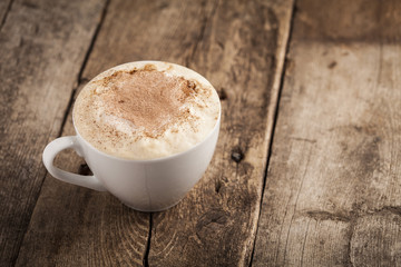 Cappuccino cup of coffee