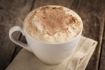 Cappuccino cup of coffee