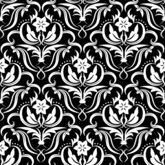 vector seamless backdrop. damask pattern. flower wallpaper