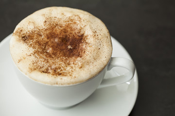 Cappuccino cup of coffee