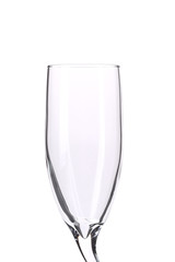 Empty champagne glass. Close up.