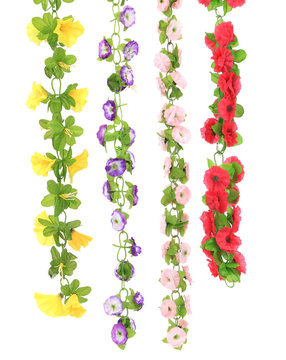 Collage Of Artificial Flowers.