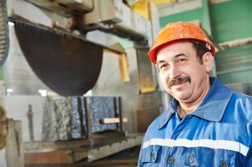 worker on granite manufacture