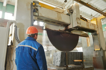 worker on granite manufacture