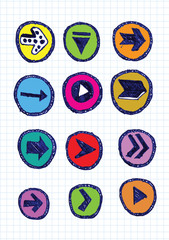 arrows icons set