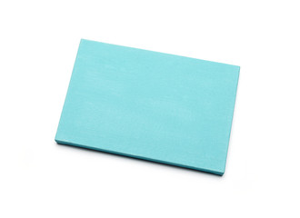 blue canvas on a stretcher. isolated on white