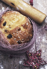Easter homemade cakes of the dough and the scenery