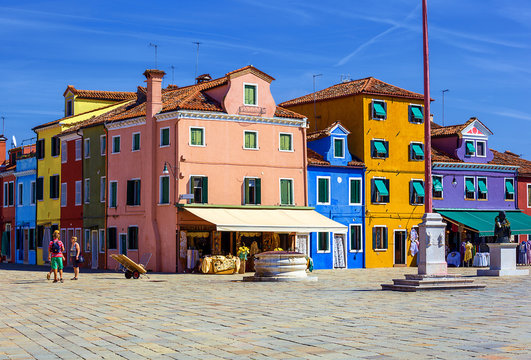 Fototapeta architecture of Burano island. Italy.