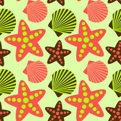 seashell seamless pattern