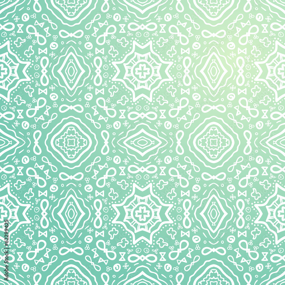 Aufkleber Seamless Abstract Hand Drawn Vector Pattern