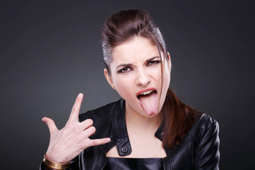 Young rocker girl