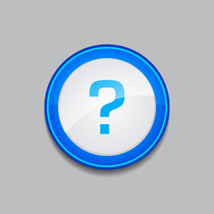 Help Circular Vector Blue Web Icon Button