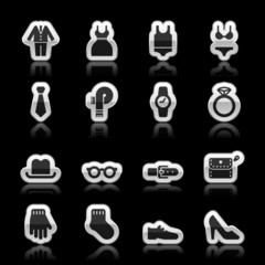 Clothes icons, vector illustration