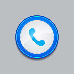 Call Circular Vector Blue Web Icon Button