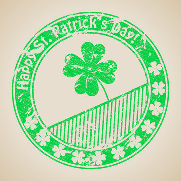 St Patrick's day stamp design