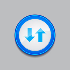 Data Circular Vector Blue Web Icon Button