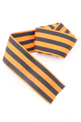 Ribbon of Saint George isolated on white