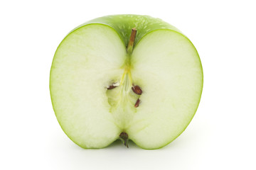 Slice of green apple