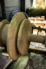 Vintage old railway buffer joint connection coupling