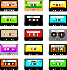 Verschiedene Kassetten