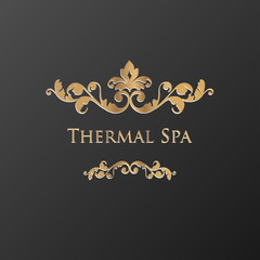 Spa floral frame. Element for design.