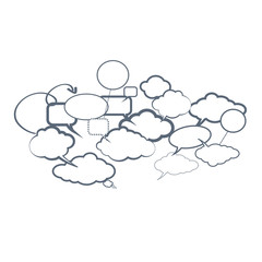 Design of speech bubble. Vector design.