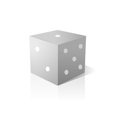single dice over isolated background