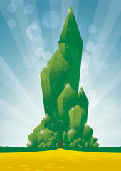 emerald city close up