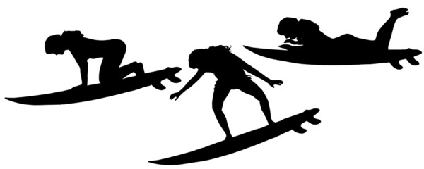 Vector silhouette of a woman.