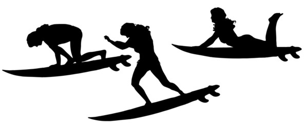 Vector silhouette of a woman.