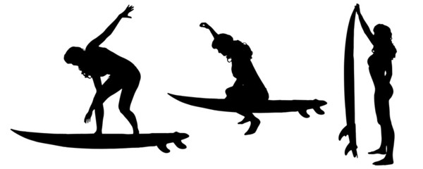 Vector silhouette of a woman.