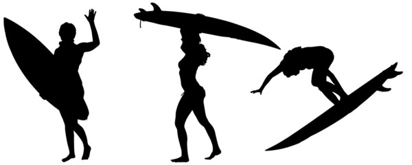 Vector silhouette of a woman.