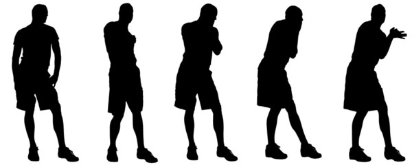 Vector silhouettes of gay.