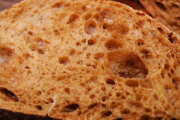 Closeup photo of a homemade bread