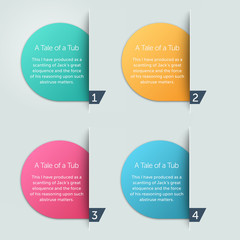 Modern business steb origami style options banner.