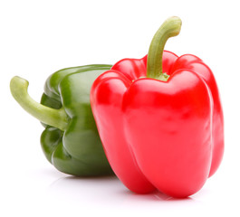Sweet bell pepper isolated on white background cutout