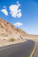 winding road Artists drive in the Death Valley