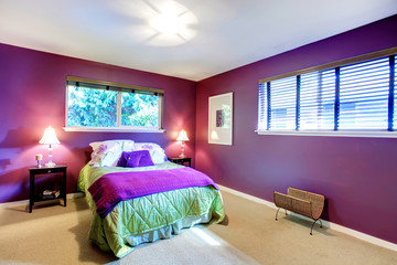 Contrast color beautiful bedroom