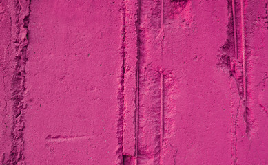 texture of  pink concrete wall with cracks, background