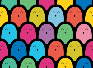 Colorful vector simple pattern . Crowd