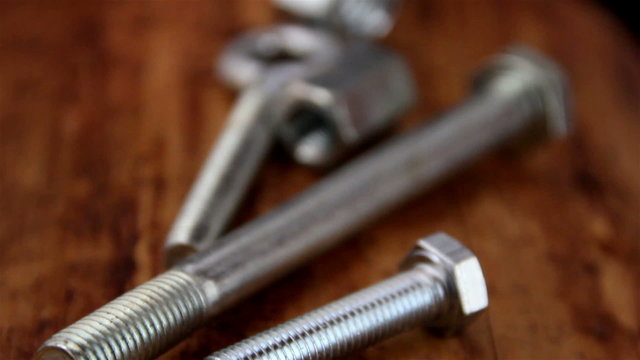 Set of bolts and screws