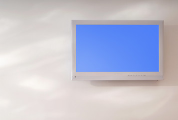 Fototapeta premium white television set is on wall