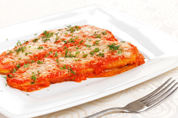 Aubergines with parmesan cheese